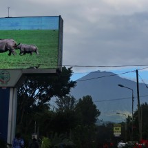 4566 meters high Mount Meru seen from Arusha